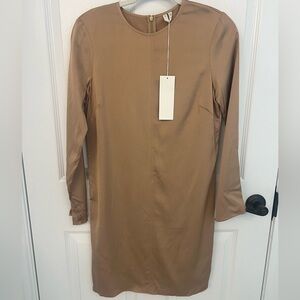 NWT Arket Satin Champagne Dress Size 34